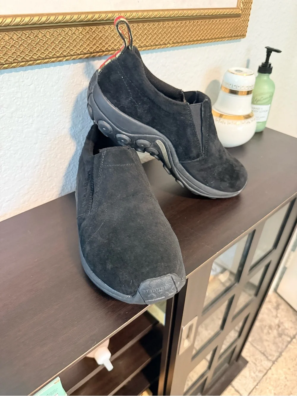 Merrell Jungle Moc Men's 8.5W Black Suede Slip-On Shoes